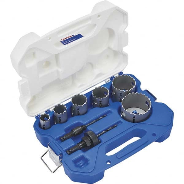 Electrician's Hole Saw Kit: 8 Pc, 7/8 to 2-1/2