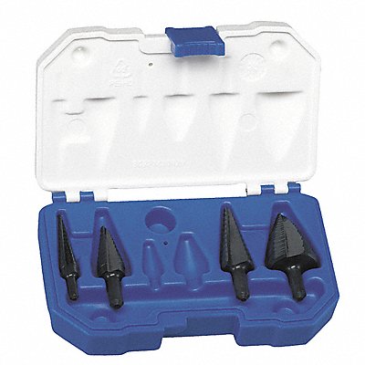 Step Drill Bit Set HSS 1/8-1-3/8 In 4 pc MPN:30929-VB30929