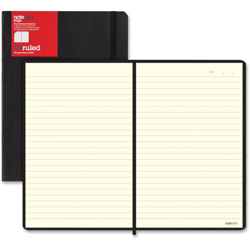 Letts Of London L5 Ruled Notebook, 9in x 6in, 96 Sheets, Black (Min Order Qty 4) MPN:LEN5ERBK