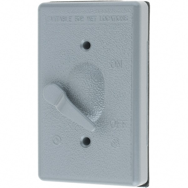 Device Electrical Box Cover: Aluminum & Galvanized Zinc MPN:WM1S-GY