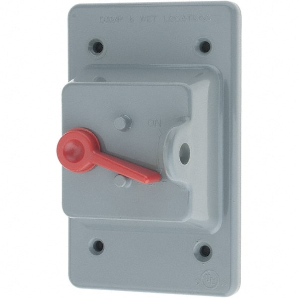 Device Electrical Box Cover: Polyvinyl Chloride MPN:WP1S-GY