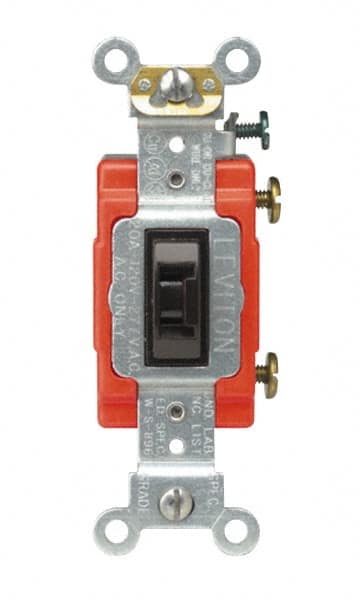 3 Pole, 120 to 277 VAC, 15 Amp, Industrial Grade Toggle Three Way Switch MPN:1203-2L