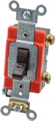 1 Pole, 120 to 277 VAC, 20 Amp, Industrial Grade Toggle Wall Switch MPN:1221-2