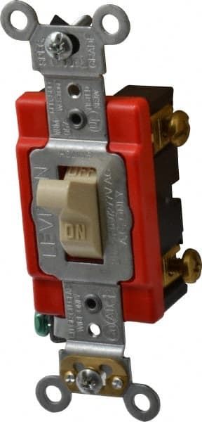 1 Pole, 120 to 277 VAC, 20 Amp, Industrial Grade Toggle Wall Switch MPN:1221-2I