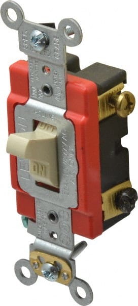 2 Pole, 120 to 277 VAC, 20 Amp, Industrial Grade Toggle Wall Switch MPN:1222-2I