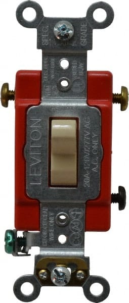 3 Pole, 120 to 277 VAC, 20 Amp, Industrial Grade Toggle Three Way Switch MPN:1223-2I