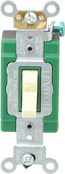 1 Pole, 120 to 277 VAC, 30 Amp, Industrial Grade Toggle Wall Switch MPN:3031-2I