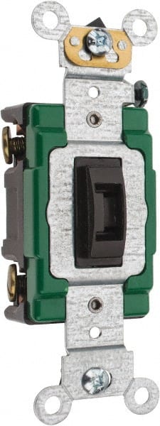 1 Pole, 120 to 277 VAC, 30 Amp, Industrial Grade Toggle Wall Switch MPN:3031-2L