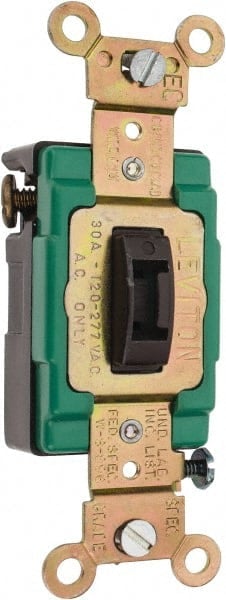 3 Pole, 120 to 277 VAC, 30 Amp, Industrial Grade Toggle Three Way Switch MPN:3033-2L