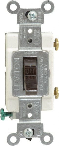 1 Pole, 120 to 277 VAC, 15 Amp, Commercial Grade Toggle Wall Switch MPN:CS115-2