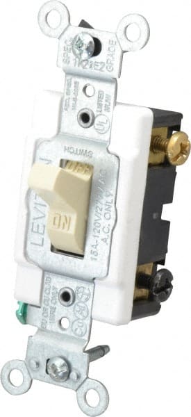 1 Pole, 120 to 277 VAC, 15 Amp, Commercial Grade Toggle Wall Switch MPN:CS115-2I