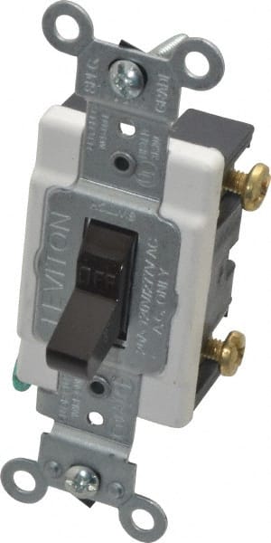 1 Pole, 120 to 277 VAC, 20 Amp, Commercial Grade Toggle Wall Switch MPN:CS120-2