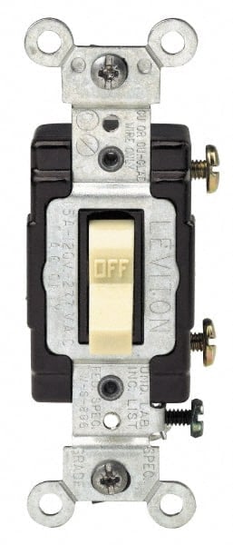 3 Pole, 120 to 277 VAC, 15 Amp, Commercial Grade Toggle Three Way Switch MPN:CS315-2