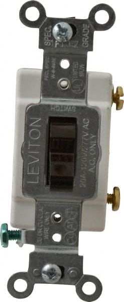 1 Pole, 120 to 277 VAC, 20 Amp, Commercial Grade Toggle Wall Switch MPN:CSB1-20