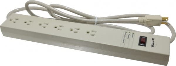 6 Outlets, 120 Volts, 15 Amps, 6' Cord, Power Outlet Strip MPN:5100-PS