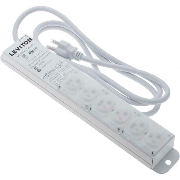 6 Outlets, 125 VAC20 Amps, 7' Cord, Standard Power Outlet Strip MPN:5306M-2S7