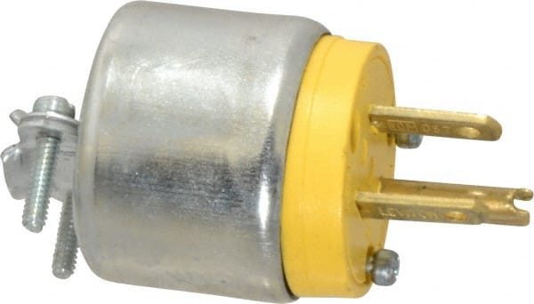 Straight Blade Plug: Residential, 5-15P, 125VAC, Yellow MPN:515PA