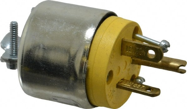 Straight Blade Plug: Commercial, 5-20P, 125VAC, Yellow MPN:520PA