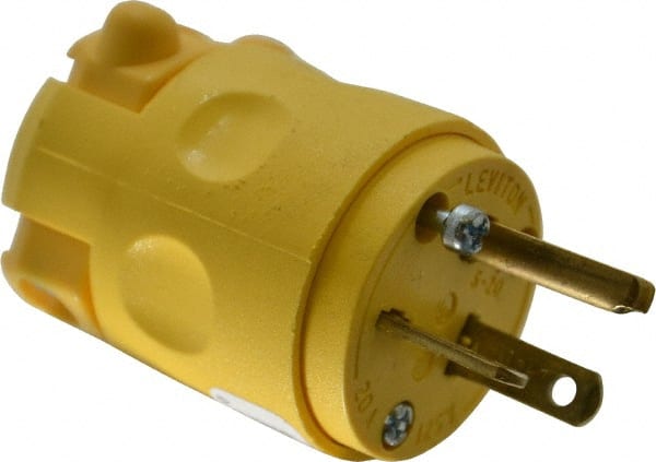 Straight Blade Plug: Commercial, 5-20P, 125VAC, Yellow MPN:520PV