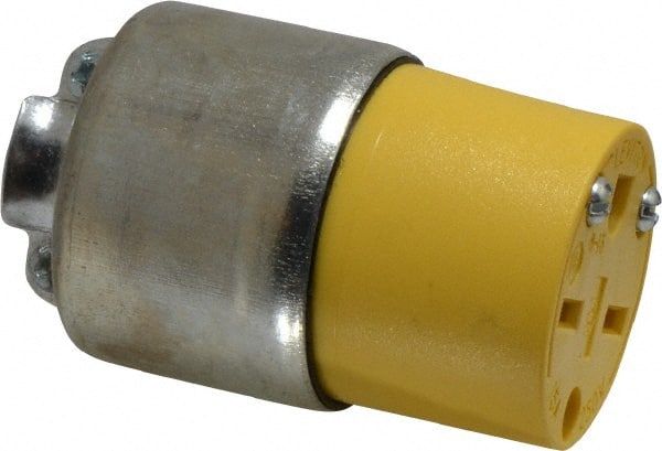 Straight Blade Connector: Residential, 6-15R, 250VAC, Yellow MPN:615CA