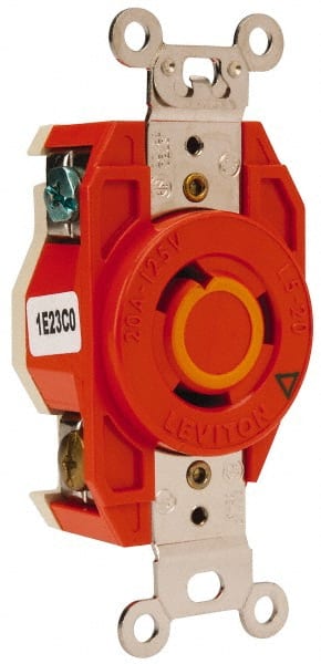 Straight Blade Single Receptacle: NEMA L5-20R, 20 Amps, Isolated Ground MPN:2310-IG