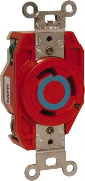 Straight Blade Single Receptacle: NEMA L6-30R, 30 Amps, Isolated Ground MPN:2620-IG