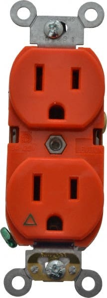 Straight Blade Duplex Receptacle: NEMA 5-15R, 15 Amps, Isolated Ground MPN:5262-IG