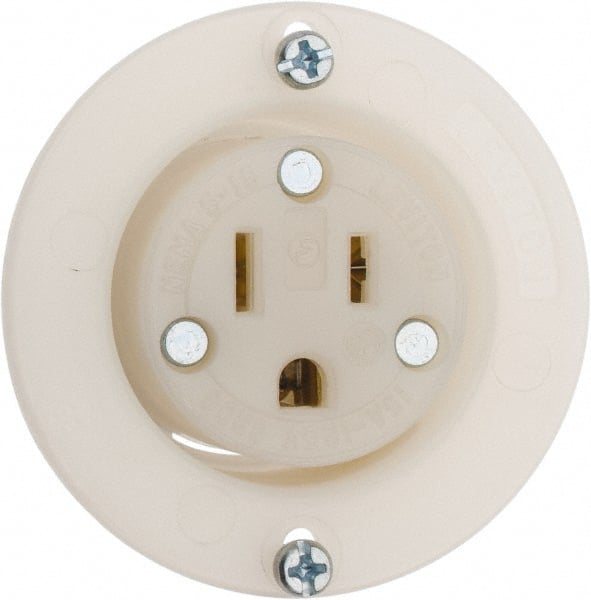 Straight Blade Single Receptacle: NEMA 5-15R, 15 Amps, Self-Grounding MPN:5279-C