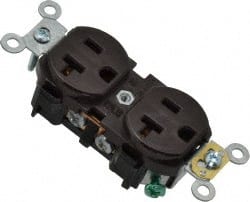 Straight Blade Duplex Receptacle: NEMA 5-20R, 20 Amps, Self-Grounding MPN:5352