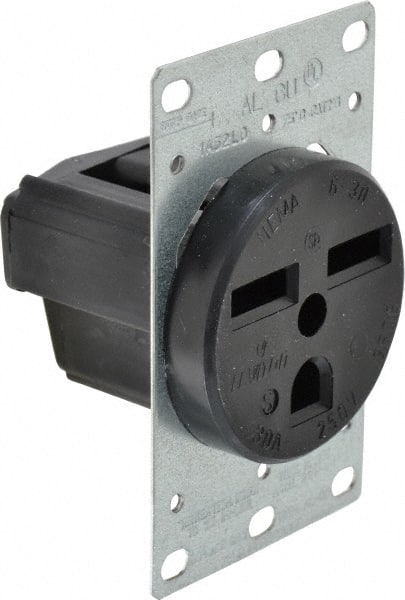 Straight Blade Single Receptacle: NEMA 6-30P, 30 Amps, Self-Grounding MPN:5372-S00