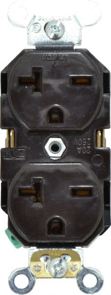 Straight Blade Duplex Receptacle: NEMA 6-20R, 20 Amps, Self-Grounding MPN:5462