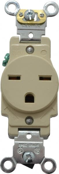 Straight Blade Single Receptacle: NEMA 6-15R, 15 Amps, Self-Grounding MPN:5661-I