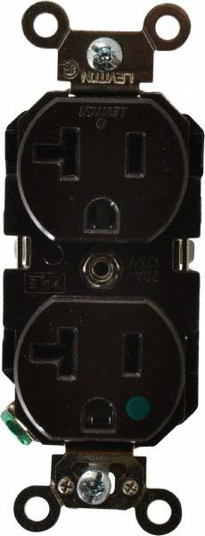 Straight Blade Duplex Receptacle: NEMA 5-20R, 20 Amps, Self-Grounding MPN:8300