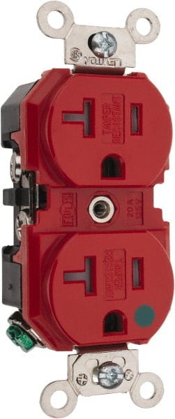 Straight Blade Duplex Receptacle: NEMA 5-20R, 20 Amps, Self-Grounding MPN:8300-SGR