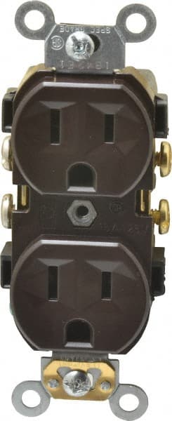 Straight Blade Duplex Receptacle: NEMA 5-15R, 15 Amps, Self-Grounding MPN:CR15