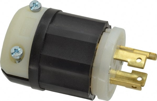 Locking Inlet: Plug, Industrial, L14-30P, 125 & 250V, Black & White MPN:2711