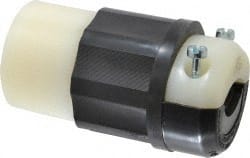 Locking Inlet: Connector, Industrial, L15-30R, 250V, Black & White MPN:2723