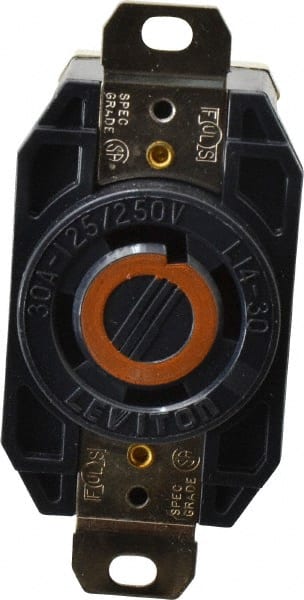 125/250 VAC, 30 Amp, L14-30R NEMA, Self Grounding Receptacle MPN:2710