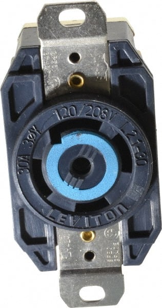 120/208 VAC, 30 Amp, L21-30R NEMA, Self Grounding Receptacle MPN:2810