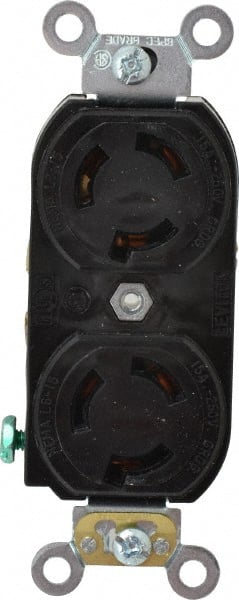 250 VAC, 15 Amp, L6-15R NEMA, Self Grounding Receptacle MPN:4550