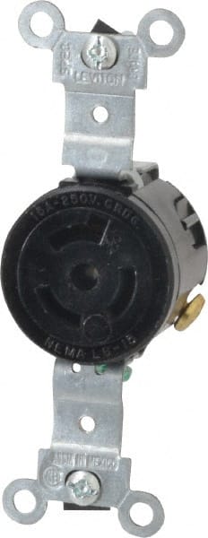 250 VAC, 15 Amp, L6-15R NEMA, Self Grounding Receptacle MPN:4560