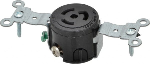 125 VAC, 15 Amp, L5-15R NEMA, Self Grounding Receptacle MPN:4710