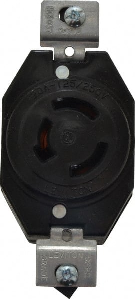 125/250 VAC, 20 Amp, NonNEMA, Ungrounded Receptacle MPN:7310-B