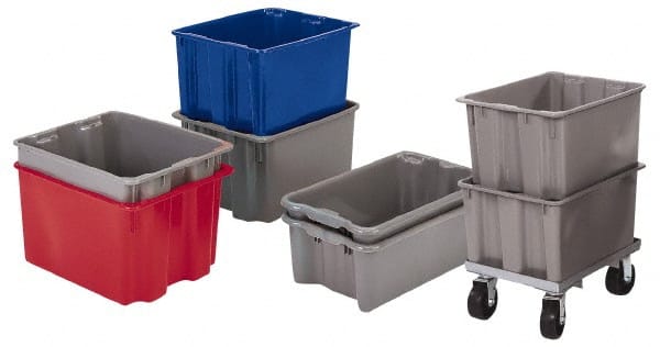 Polyethylene Storage Tote: 300 lb Capacity MPN:SN2117-12 GRAY