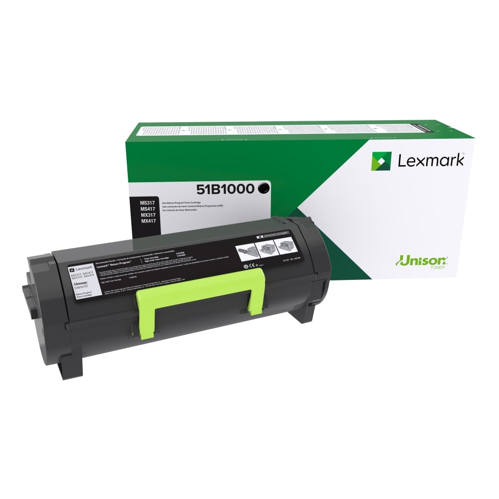 Lexmark 51B1000 Black Return Program Toner Cartridge MPN:51B1000