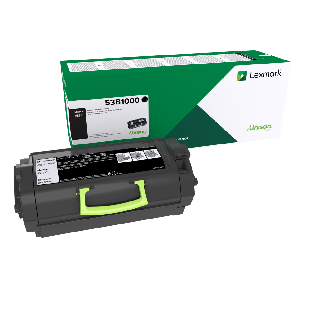 Lexmark 53B1000 Black Return Program Toner Cartridge MPN:53B1000