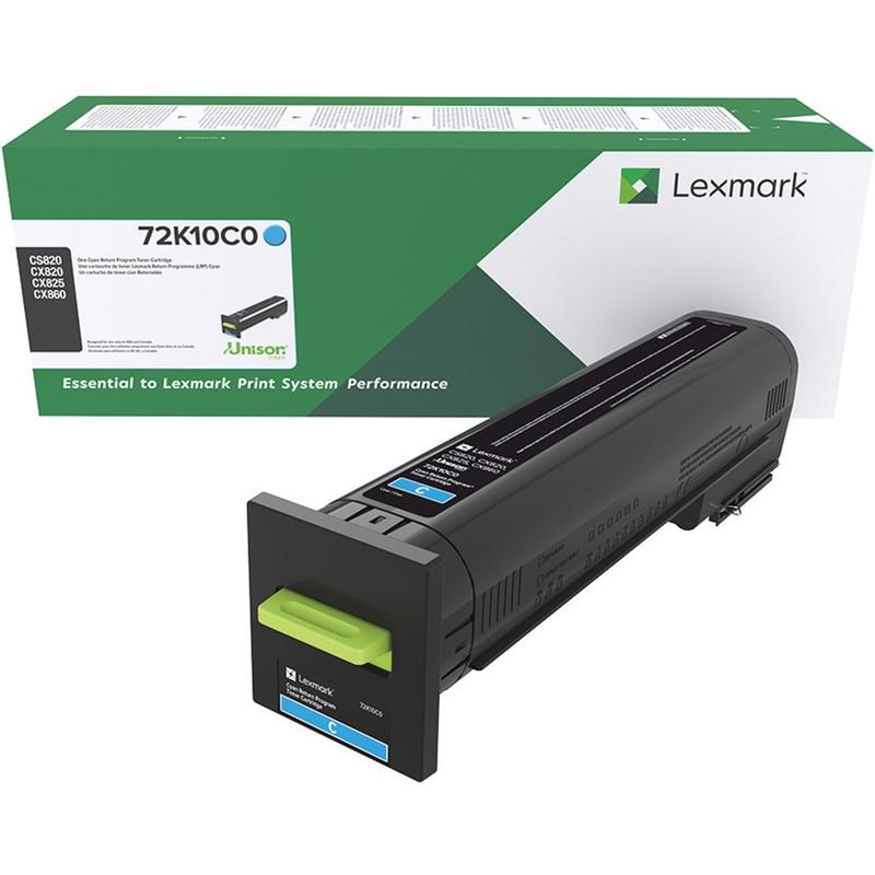 Lexmark 72K10C0 Cyan Toner Cartridge MPN:72K10C0