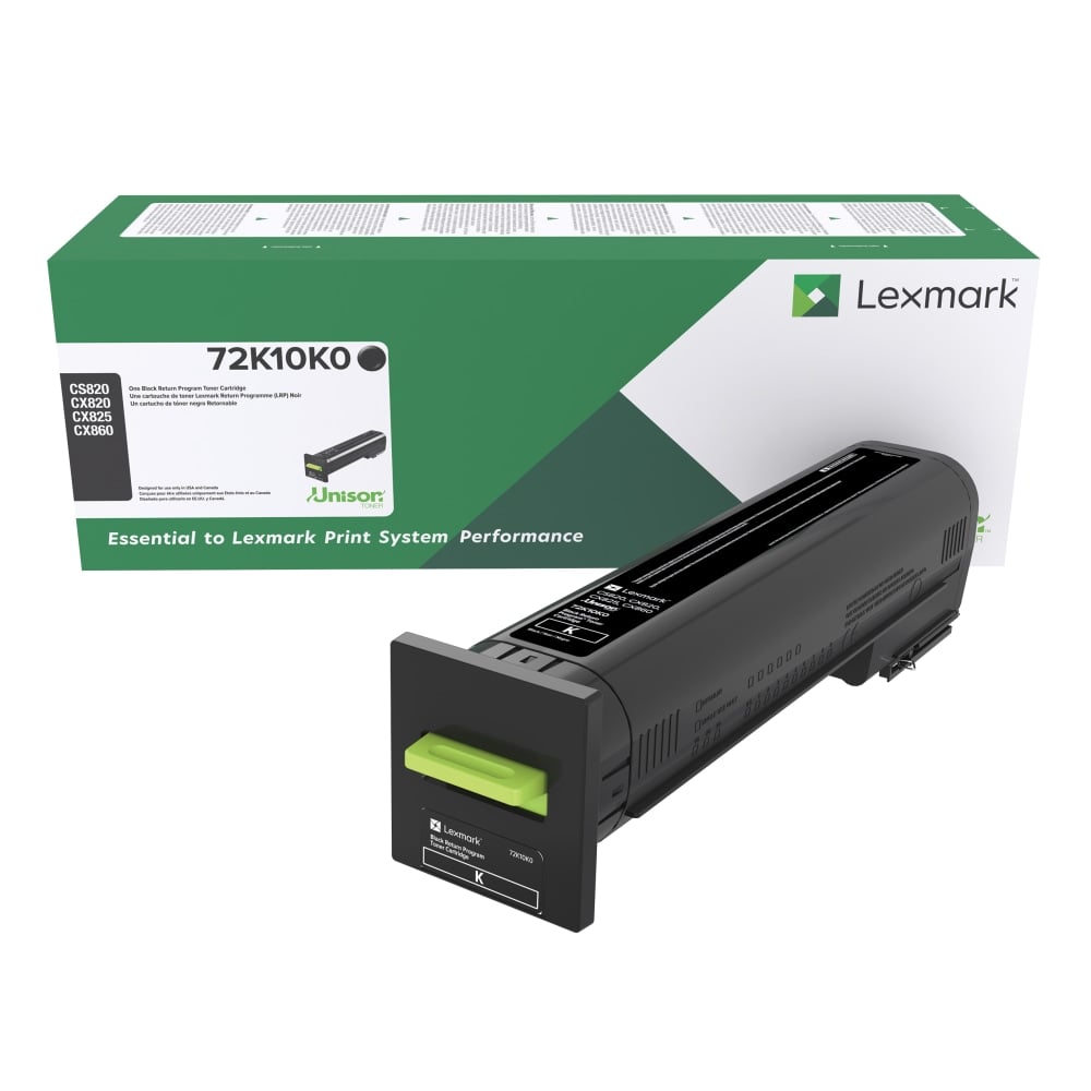 Lexmark 72K10K0 Black Return Program Toner Cartridge MPN:72K10K0