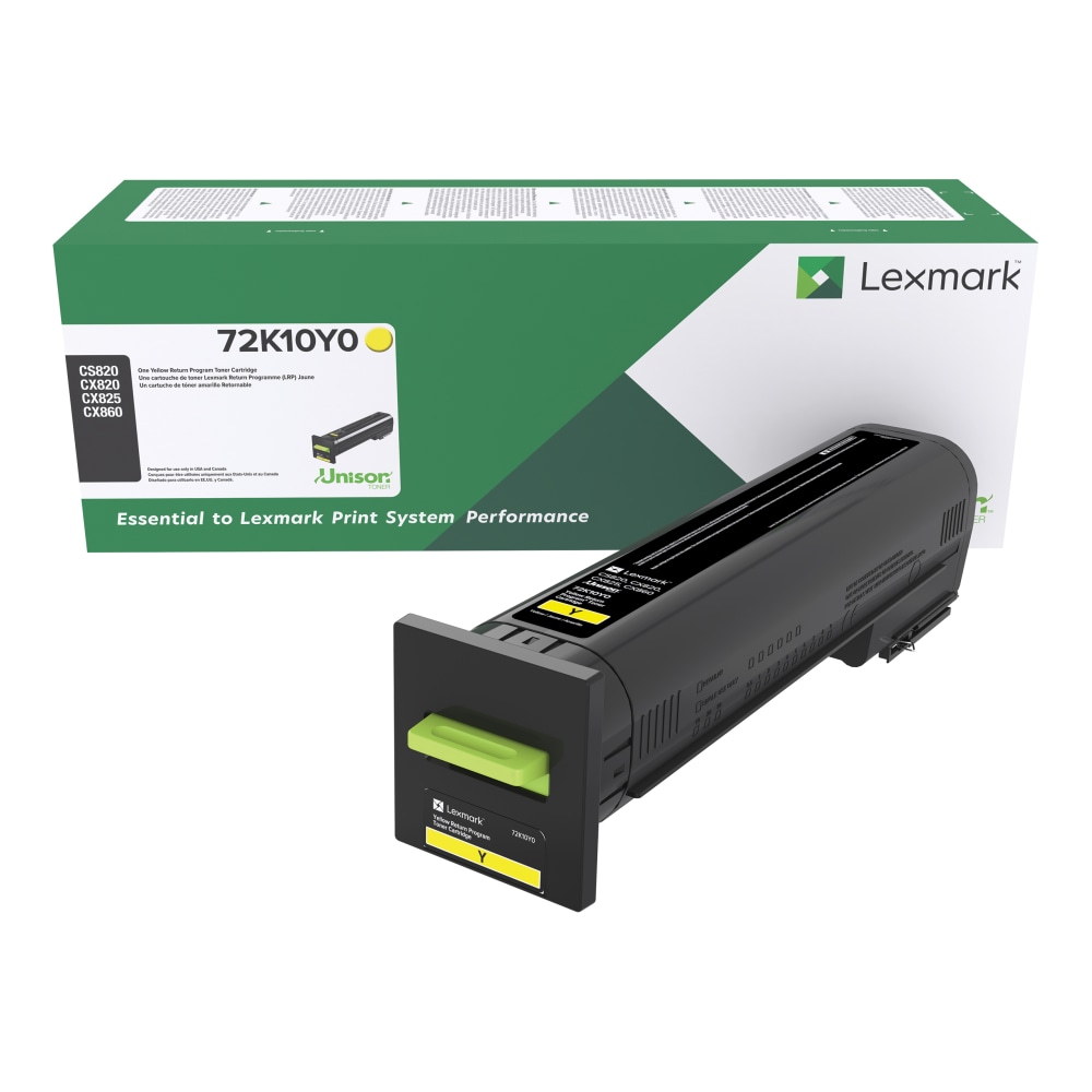 Lexmark 72K10Y0 Yellow Return Program Toner Cartridge MPN:72K10Y0