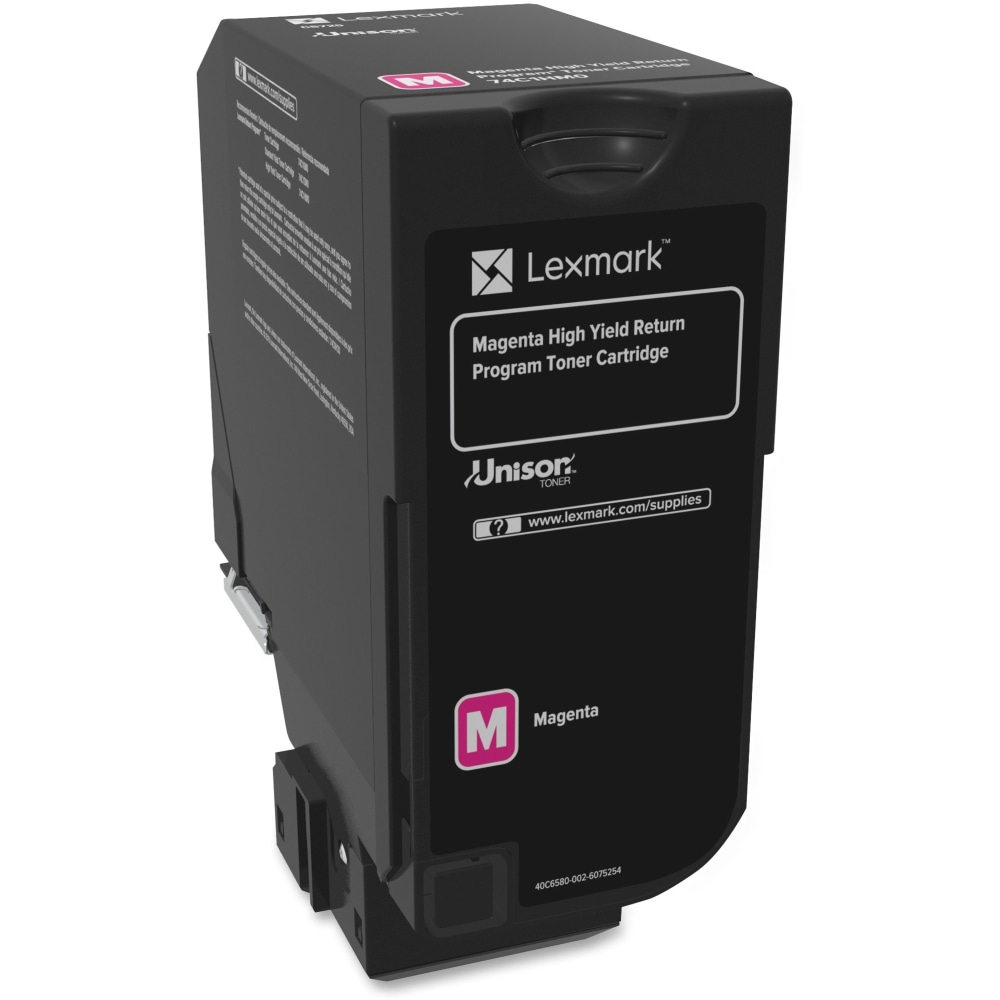 Lexmark 74C1HM0 Magenta High Yield Return Program Toner Cartridge MPN:74C1HM0